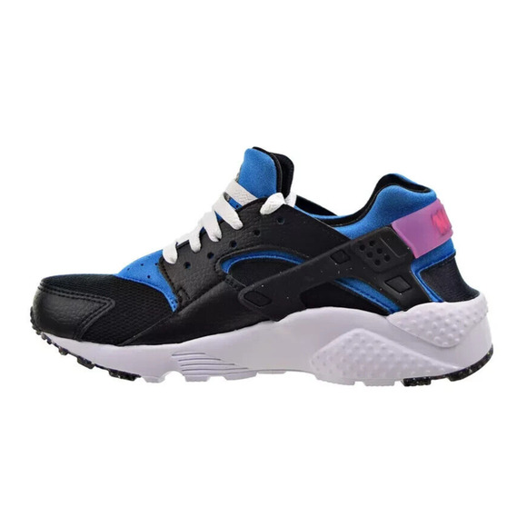 Nike Huarache Run (GS) Big Kids' Shoes Black Blue Pink DR0166-001 Size 4.5 Youth - Picture 4 of 9